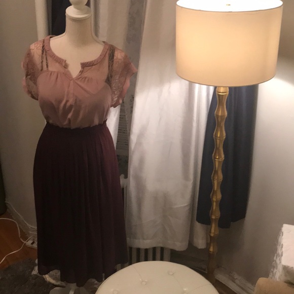 Elle Blush Lace Short Sleeve Silky Shirt - Picture 3 of 8